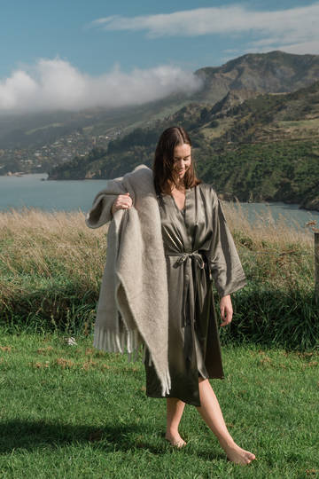 MM Linen - New Zealand Wool Throw - Natural